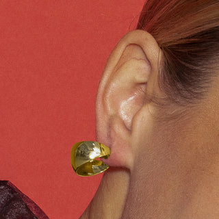 Pendientes de 20mm de diámetro acabado Oro Amarillo 18k - Hellax-amarillo