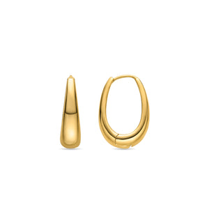 Pendientes de 24mm de diámetro acabado Oro Amarillo 18k - Luya-amarillo