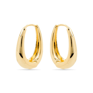 Pendientes de 24mm de diámetro acabado Oro Amarillo 18k - Luya-amarillo
