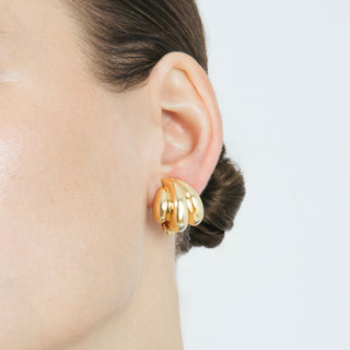 Pendientes acabado en oro amarillo 18k - Xiwind-amarillo