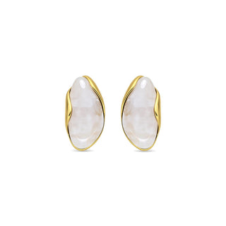 Pendientes Chisab acabado oro amarillo 18k - Chisab-BLANCO