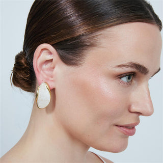 Pendientes Chisab acabado oro amarillo 18k - Chisab-BLANCO