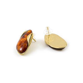 Pendientes Chisab acabado oro amarillo 18k - Chisab-MARRON