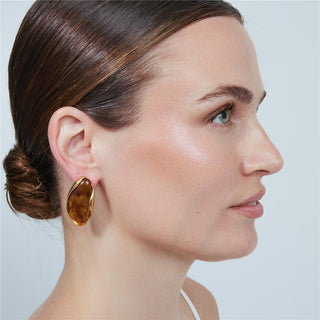 Pendientes Chisab acabado oro amarillo 18k - Chisab-MARRON