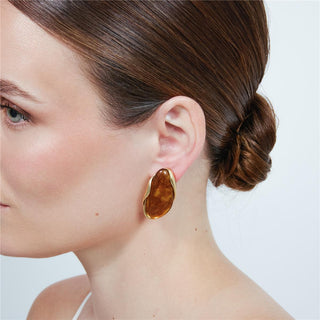 Pendientes Chisab acabado oro amarillo 18k - Chisab-MARRON