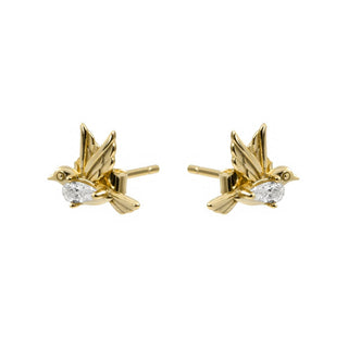 LUXENTER Dur锆石耳环 18K黄金电镀 西班牙轻奢珠宝品牌 气质百搭送礼推荐