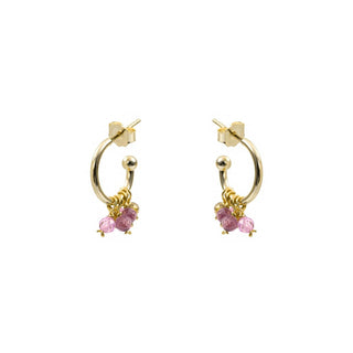 Pendientes de Cristal Multicolor acabado en oro amarillo de 18k - Jaros-Multicolor