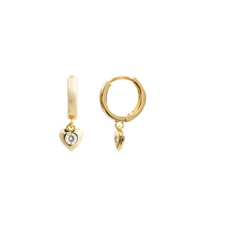 Pendientes de Circonita Brillante acabados en oro amarillo 18K - Award-blanco