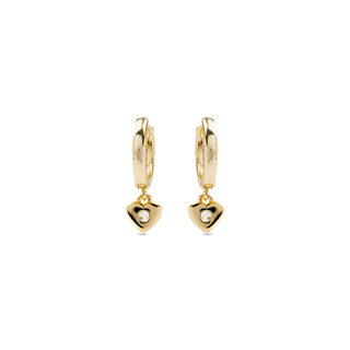Pendientes de Circonita Brillante acabados en oro amarillo 18K - Award-blanco