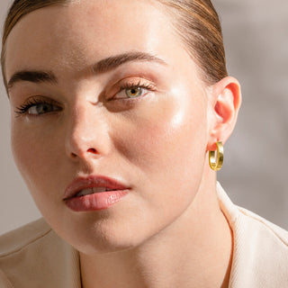 Pendientes acabado oro 18K - Firax-amarillo
