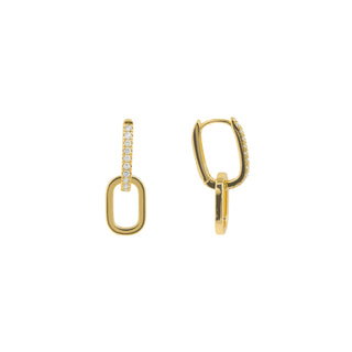 Pendientes acabado en oro amarillo 18k - Thuja-blanco