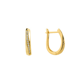 Pendientes acabado en oro amarillo 18k - Katki-blanco