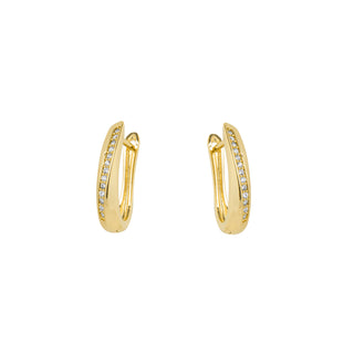 Pendientes acabado en oro amarillo 18k - Katki-blanco