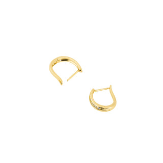 Pendientes acabado en oro amarillo 18k - Katki-blanco