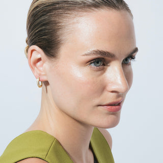 Pendientes acabado en oro amarillo 18k - Katki-blanco