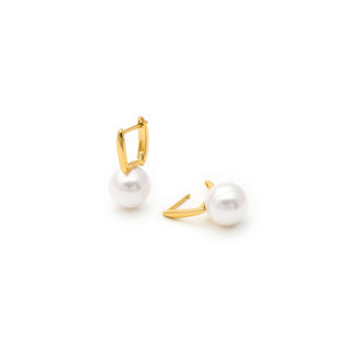 Pendientes acabado en oro amarillo 18k - Siansa-blanco