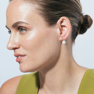 Pendientes acabado en oro amarillo 18k - Siansa-blanco