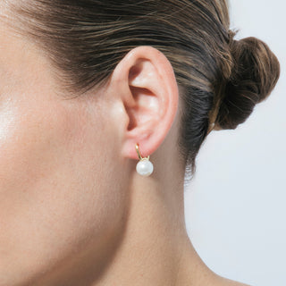 Pendientes acabado en oro amarillo 18k - Siansa-blanco
