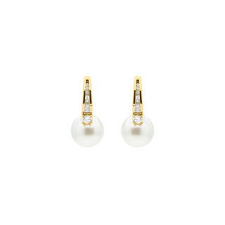 Pendientes acabado en oro amarillo 18k - Esha-blanco