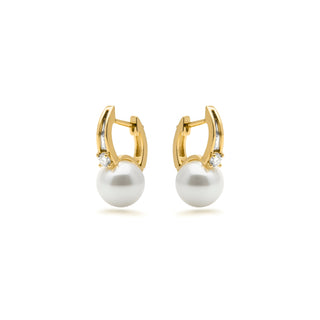 Pendientes acabado en oro amarillo 18k - Esha-blanco