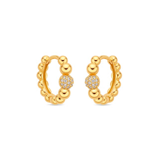 Pendientes de Circonita Brillante acabado en oro amarillo de 18k - Lordae-Dorado