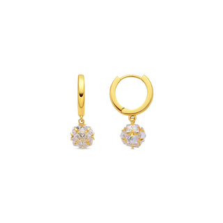 Pendientes de Circonita Brillante acabado en oro amarillo de 18k - Monrus-Dorado