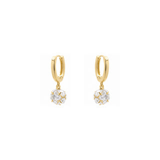 Pendientes de Circonita Brillante acabado en oro amarillo de 18k - Monrus-Dorado