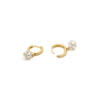 Pendientes de Circonita Brillante acabado en oro amarillo de 18k - Monrus-Dorado