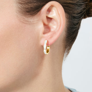 Pendientes de Circonita Brillante acabado en oro amarillo de 18k - Sadim-Dorado