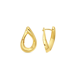 Pendientes acabado en oro amarillo de 18k - Tindia-Dorado