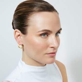 Pendientes acabado en oro amarillo de 18k - Tindia-Dorado