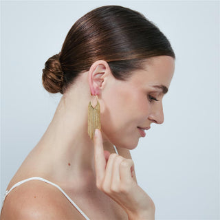 Pendientes Niydra acabado oro amarillo 18k - Niydra-AMARILLO