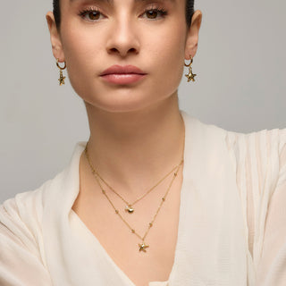 Collar acabado oro amarillo de 18k y Perla Blanca - Stik-blanco