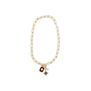 Collar de Perla Blanca acabado en oro amarillo de 18k - Irath-Dorado