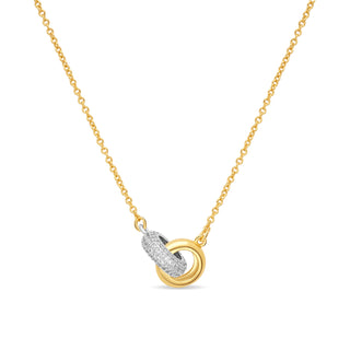 Collar de Circonita Brillante acabado en oro amarillo de 18k - Lepua-Dorado