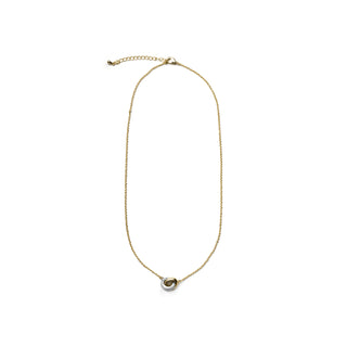 Collar de Circonita Brillante acabado en oro amarillo de 18k - Lepua-Dorado