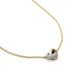 Collar de Circonita Brillante acabado en oro amarillo de 18k - Lepua-Dorado