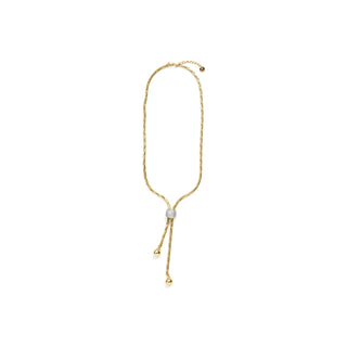 Collar de Circonita Brillante acabado en oro amarillo de 18k - Cymui-Dorado