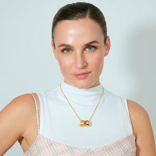 Collar acabado en oro amarillo de 18k - Jiola-Dorado