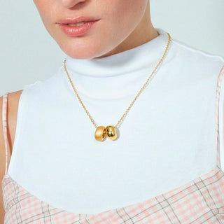 Collar acabado en oro amarillo de 18k - Jiola-Dorado