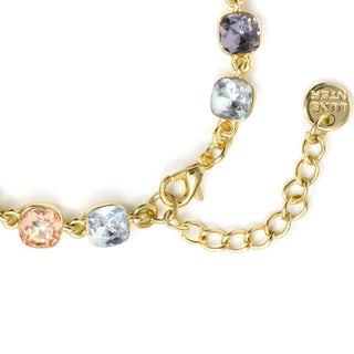 Pulsera de Cristal Multicolor acabado en oro amarillo de 18k - Draham-MULTICOLOR