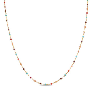 Collar de Cuarzo Hidrotermal Multicolor acabado en oro amarillo 18K - Nespo-multicolor