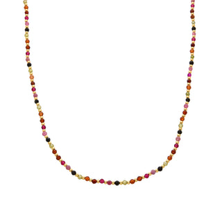Collar de Cristal Multicolor acabado en oro amarillo 18K - Irfoa-multicolor