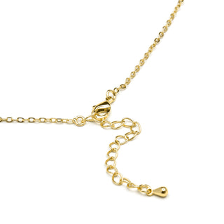 Collar con Circonita Brillante acabado oro 18k - Alphabet-blanco