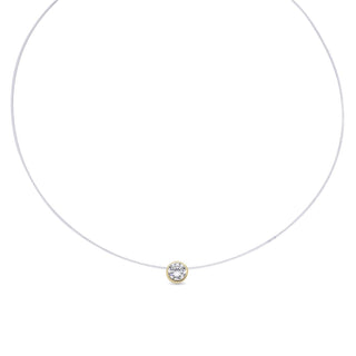 Collar de Circonita Brillante acabado en oro amarillo de 18k - Ferly-Dorado