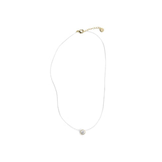 Collar de Circonita Brillante acabado en oro amarillo de 18k - Ferly-Dorado