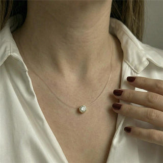 Collar de Circonita Brillante acabado en oro amarillo de 18k - Ferly-Dorado