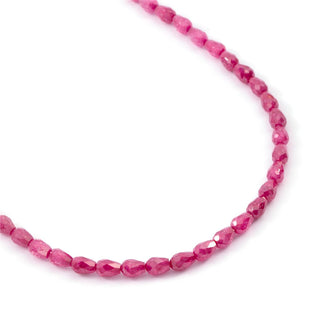 Collar de Circonita Rubí acabado en oro amarillo de 18k - Doomtil-ROSA
