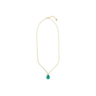Collar de Cuarzo Hidrotermal Verde Paraiba acabado en oro amarillo de 18k - Chirat-VERDE