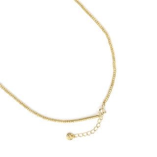 Collar de Circonita Brillante acabado en oro amarillo de 18k - Dur-BLANCO